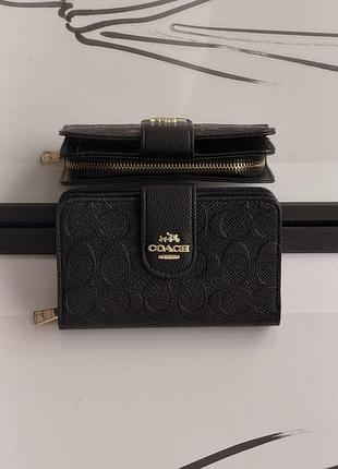 Гаманець coach книжка lux чорний стеганий є