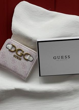Кошелек guess dagan 4g logo пудровый есть