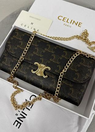 Celine triomphe chain bag 19х10х2