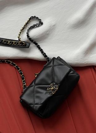 Сумка сhanel 19 flap bag черный есть