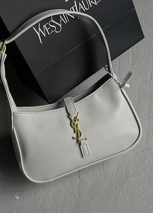 Сумка yves saint-laurent hobo le 5 à 7 молочний є