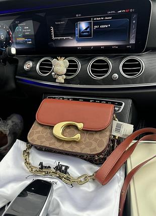 Coach idol bag brown canva/gold 21x15x7