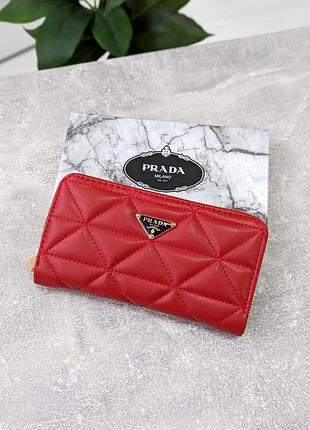 Кошелек prada большой красный