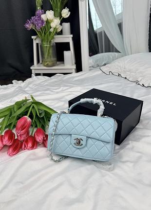 Chanel flap bag baby blue