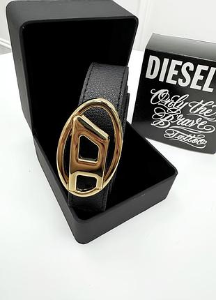 Ремень женский diesel черный+золото есть