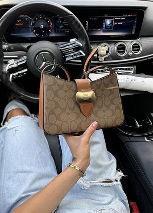 Coach eliza shoulder bag in signature canvas