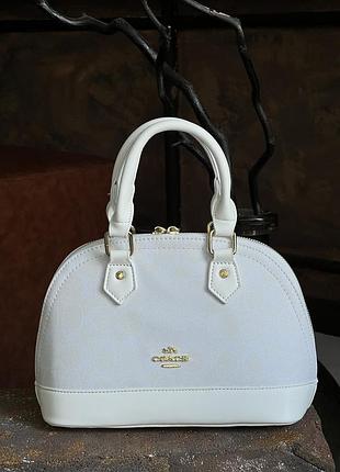 Сумка coach mini sierra satchel белый есть