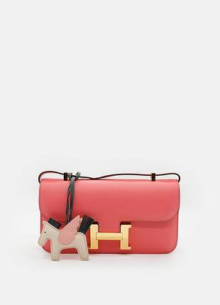 Hermès constance 26 bag in rose pink epsom leather with gold hardware 26х14