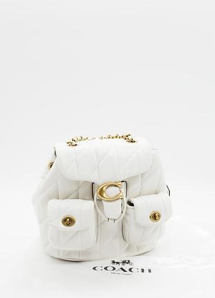 Coach pillow tabby backpack white with gold 4