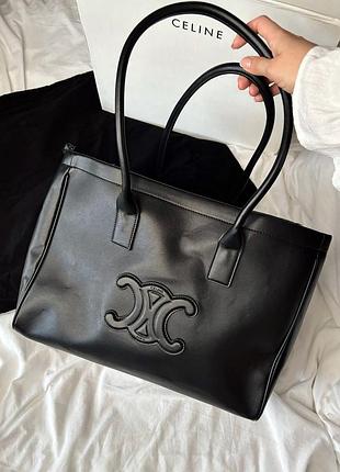 Celine triomphe tote bag leather