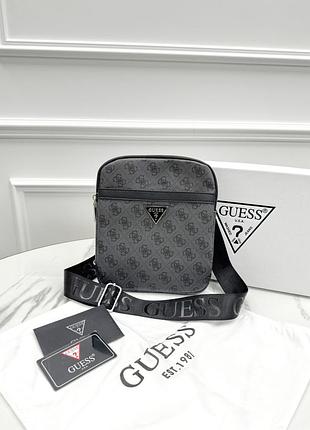 Мужская сумка guess черная vezzola smart mini crossbody черный есть