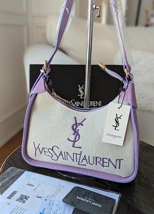 Сумочка yves saint-laurent багет светло-сиреневый е
