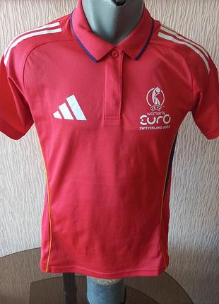 Женская футболка поло adidas uefa women's euro 2025 (размер s)