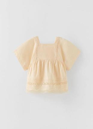 Блуза дитяча zara мереживо