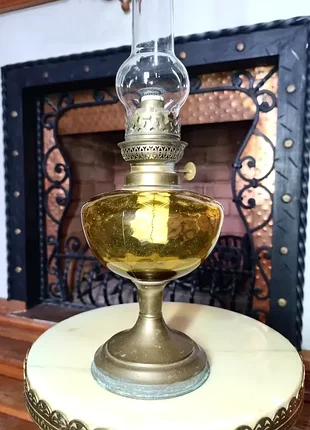 Антикварная керосиновая лампа, франция, нач. хх ст.