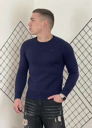 Темно синій щільний светр tommy hilfiger