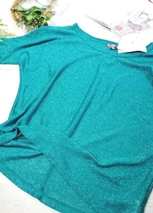 Тоненький блакитний светр з люрексом оверсайз новий - сток3 фото