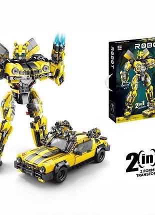 Конструктор робот трансформер бамблбі bumblebee 2 в 1 1254 дет. 8842 желтый