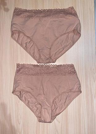 Коттоновые трусики с гипюром f&f uk 10 eur 38