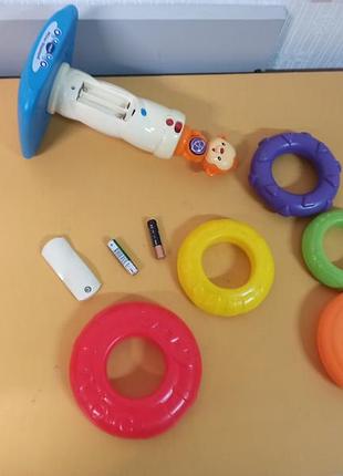 Музыкальная пирамидка обезьяна vtech stack sing rings 7