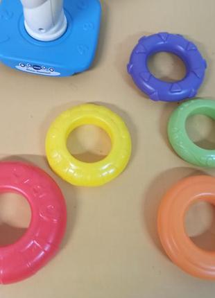 Музыкальная пирамидка обезьяна vtech stack sing rings 5