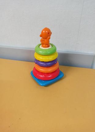 Музыкальная пирамидка обезьяна vtech stack sing rings 8