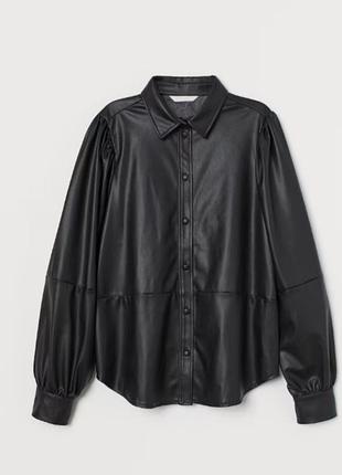 Рубашка из экокожи h&amp;m