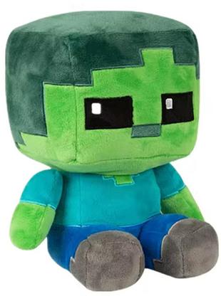 М'яка дитяча іграшка зомбі майнкрафт minecraft 20 см