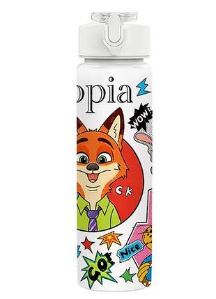 Детская бутылочка для воды с трубочкой зоотопия zootopia зверополис 750 мл