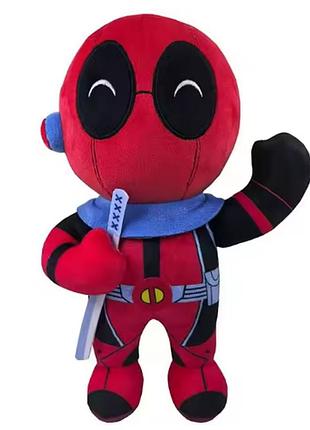 Мягкая детская игрушка дедпул с мечем супергерои марвел marvel 25 cм