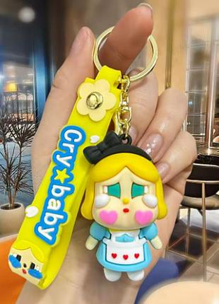 Силиконовый брелок для ключей подвеска на сумку рюкзак плакса cry baby