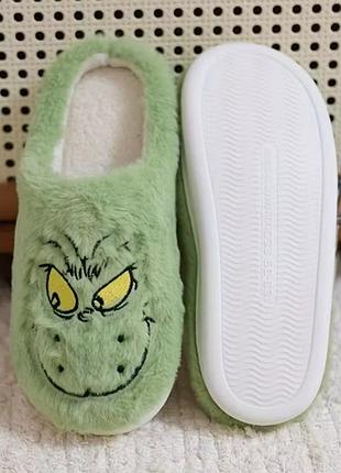 Домашние тёплые тапочки гринч 22.5 см