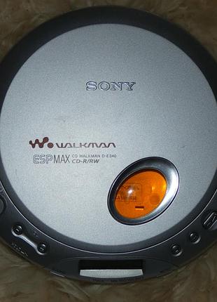 Вінтажний cd-плеєр sony walkman d-e340. колекційний стан