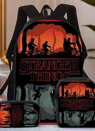 Набір із 3 предметів рюкзак пенал ланчбокс дуже дивні дива stranger things