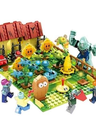 Уценка конструктор набор растения против зомби 457 деталей plants vs zombies война растений