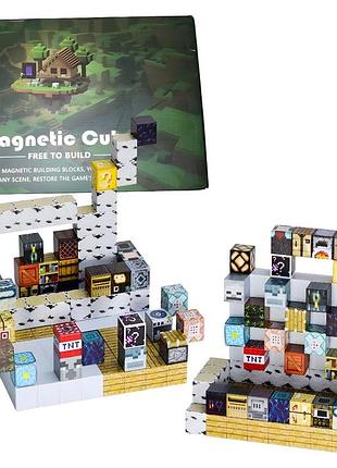 Конструктор 3d магнітний magnetic cube - "майстерня" "сад сакури" на 128 деталей