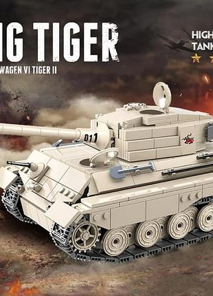 Військовий конструктор німецький танк королівський тигр друга світова війна 978 деталей