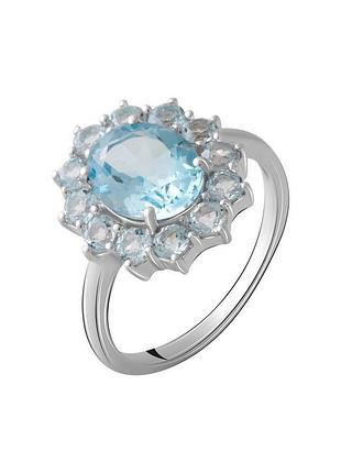 Серебряное кольцо с топазом 4.992ct (18см размер) 2067962