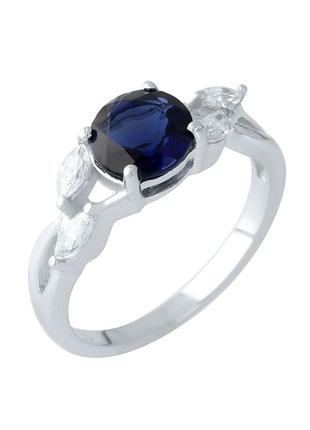 Серебряное кольцо с сапфиром nano 1.592ct (18см размер) 1959138