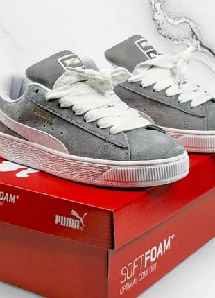 Жіночі кросівки puma suede xl сірі