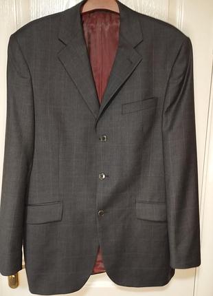 Піджак next , чоловічий, молодіжний, базовий, розмір 48(l), вовна ,кашемір, підкладка, весна, осінь.