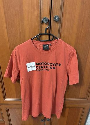 Теракотова чоловіча футболка barbour l