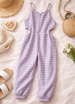 Комбинезон zara оригинал в клетку жаточка 164см лето