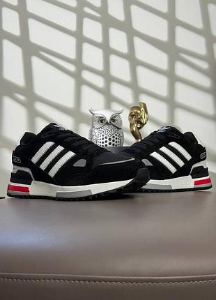 Мужские кроссовки adidas zx 750 black red white