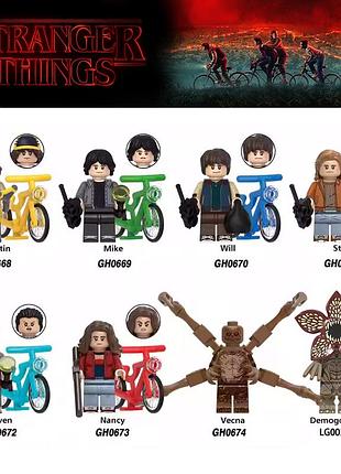 Набор фигурок странные чудеса stranger things совместимы с lego 8 шт