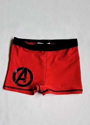 Плавки шорты красные купальные пляжные marvel на 5-6 лет