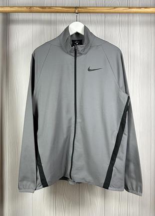 Nike dri-fit woven gray training куртка вітрівка з гарним дизайном м