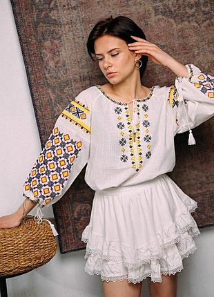 Жіноча вишиванка yellow пп7451