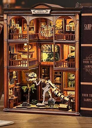 Бук нук музей ископаемых book nook fossil museum diy интерьерный конструктор ah01-006