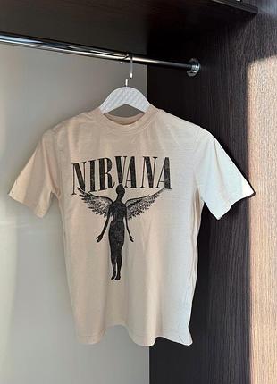 Бавовняна футболка nirvana h&м